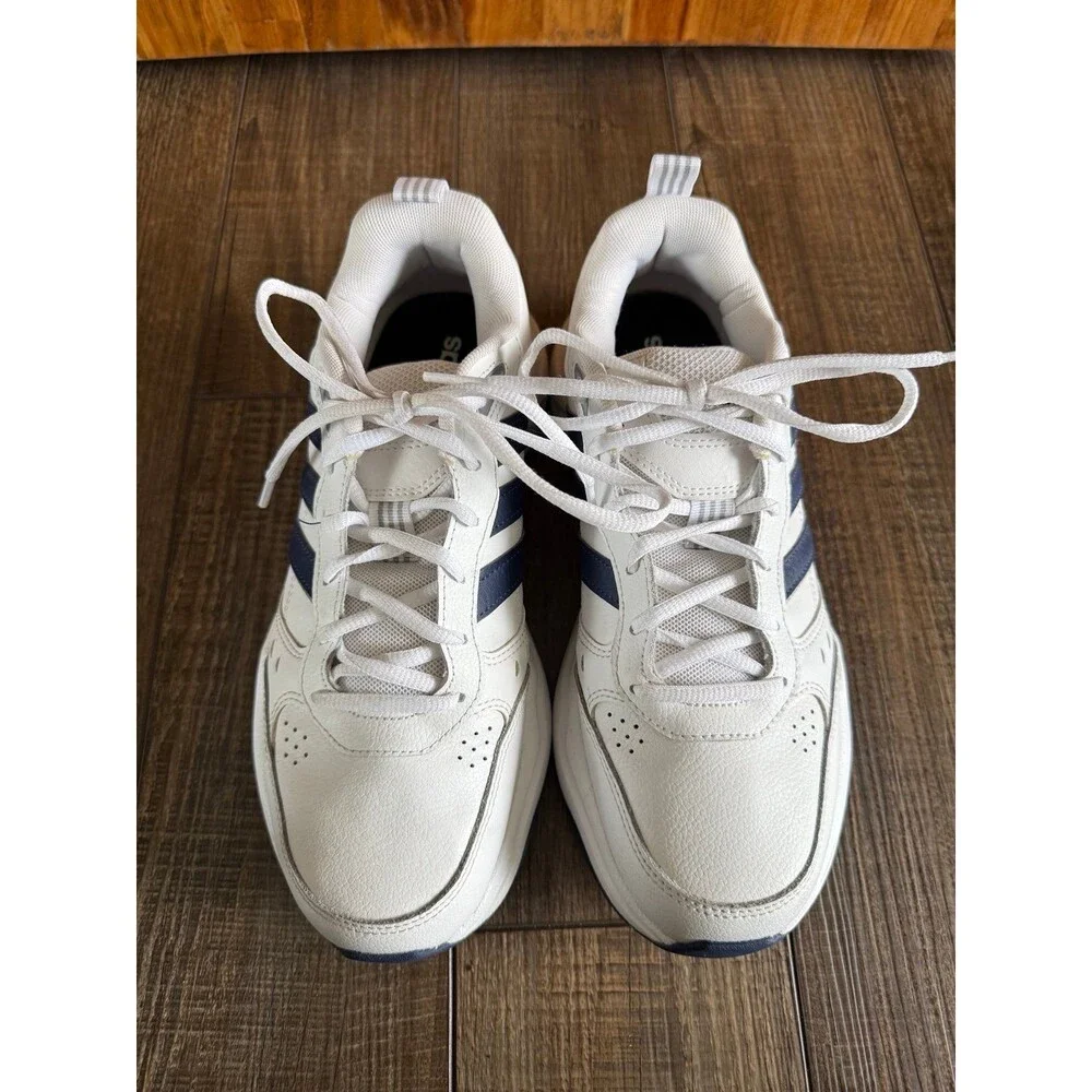 Men’s Adidas Strutter Sneakers Sz. 8 White & Dark Blue